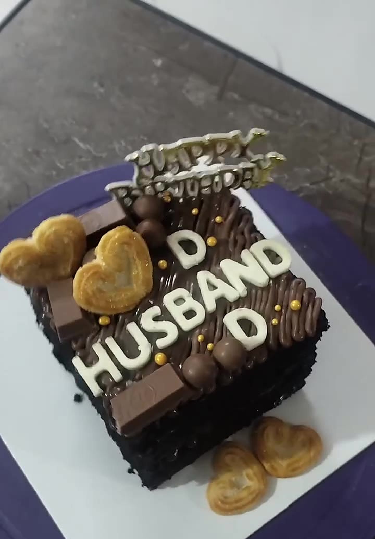Chocolate celebration slab cake